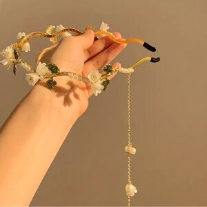 White Orchid Head Band